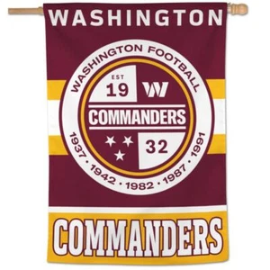 WASHINGTON COMMANDERS 28"X40" HOUSE FLAG WALL BANNER NFL LICENSED WINCRAFT - Picture 1 of 1