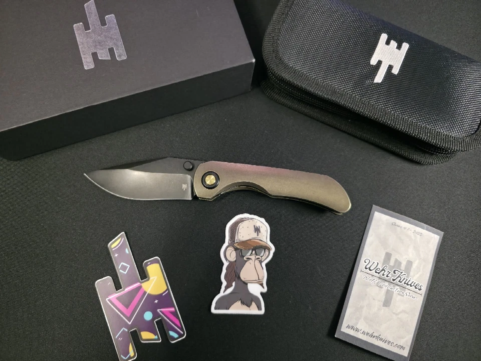 Wehr Knives Bronze Titanium 3" Bohler M390 - Image 1 of 4