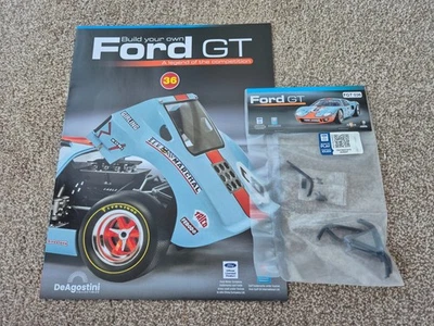 1/8 Scala DeAgostini Costruisci La Tua Auto Ford GT40 Numero 36 + Rivista - Immagine 1 di 3