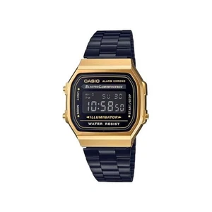Casio A168WEGB-1BVT Watch Black Gold - Picture 1 of 1
