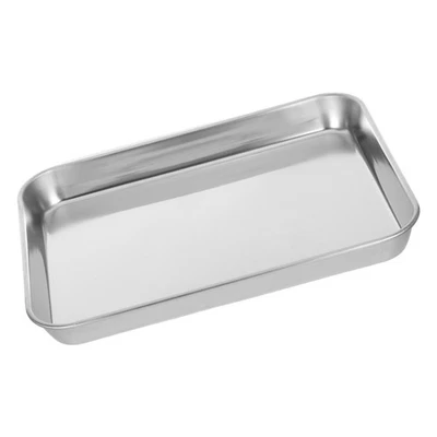  Plato de acero inoxidable placa de servir bandeja para hornear bandejas para hornear para horno - Imagen 1 de 4