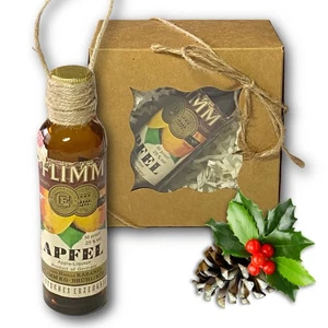 Flimm Mela Liquore Artigianale Vintage Vetro Miniatura Bottiglia Ornamento - Foto 1 di 8