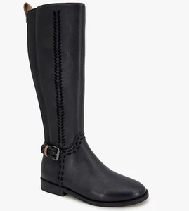 Gentle Souls By Kenneth Cole Elmwood Black Leather Tall Riding Boots Size 9 NWT - Picture 1 of 14