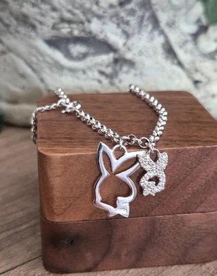 Charmantes Silberarmband 925 mit süßen Hasen-Anhängern – Italien - Bild 1 von 4