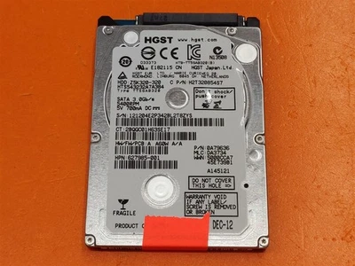 ⭐️⭐️⭐️⭐️⭐️ *AS IS* HDD Hard Drive SATA Laptop 2.5" HGST HTS543232A7A384 320GB - Image 1 of 4