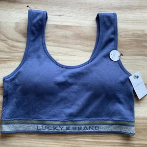 Reggiseno Lucky Brand comfort senza cuciture sportivo XL a costine senza fili imbottiture rimovibili LEGGI - Foto 1 di 15