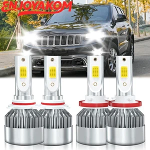 For Jeep Grand Cherokee 2011-2017 LED Headlight Bulbs High Low Beam 10000lm 4x - Picture 1 of 11