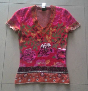 Kenzo Pullover Strick Gr.XS S Kurzarm Mehrfarbig Blumen - Bild 1 von 5