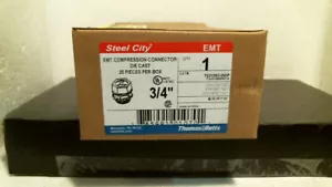 Thomas Betts Steel City TC212SC-25CP EMT Connettore a compressione, 25pz. FS - Foto 1 di 1