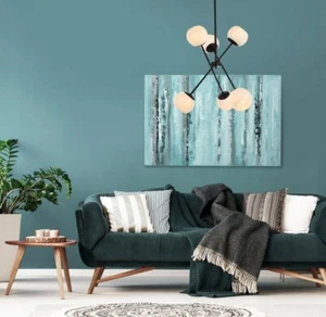 Pendant Chandelier Black Sputnik Glass Shades Dining Room Kitchen Light Fixture - Picture 1 of 8