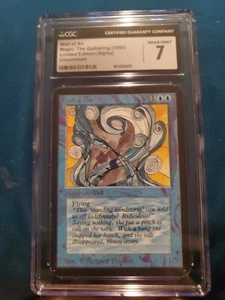1993 MTG Magic the Gathering Card Alpha Wall of Air Cgc 6 TCG - Picture 1 of 2