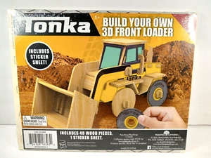 Hasbro Tonka 3D Wood Model Kit FRONT LOADER New Sealed - Build Tonka Truck Kit - Picture 1 of 4