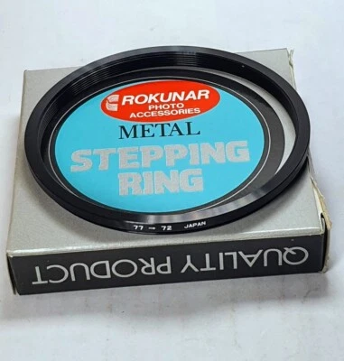 77-72mm Step-Down Lens Filter Converter Adapter Ring 77mm-72mm Metal 77-72 Japan - Image 1 of 4
