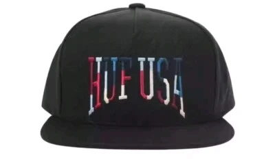 Gorra HUF USA UNIVERSITY SNAPBACK Negra. Casco Patriótico Nuevo Foto 1 de 3