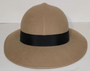 YVES SAINT LAURENT YSL abito vintage lana marrone chiaro tipo fedora cappello - Foto 1 di 6