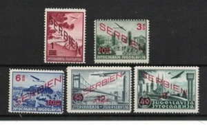 1941 Serbia Stamps SG G 26/30 Set of 5 MUH - Picture 1 of 2