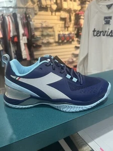 Diadora Women's Blueshield Torneo Navy/White/Lt blue - Picture 1 of 4