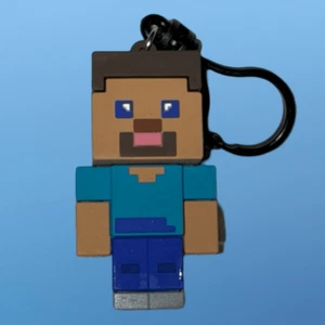 NUEVO SIN ETIQUETAS Bolso Ciego Minecraft Steve Mascot Porta Llaves Mochila Clip B20 - Imagen 1 de 3