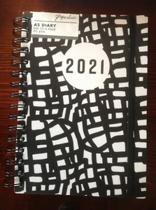 Job Lot Of 24 Paperchase Black A5 2021 Diary Day To A Page 80gsm RRP £216 - Picture 1 of 3