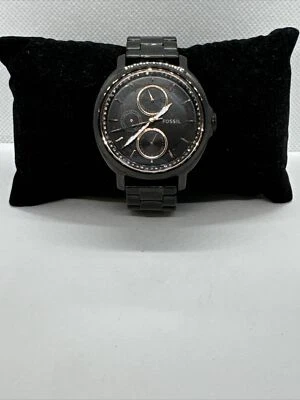 Reloj de pulsera Fossil Chelsey ES3451 para mujer negro acero inoxidable esfera analógica JNA334 Foto 1 de 4