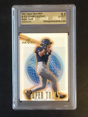 2001 Upper Deck MVP Ichiro Suzuki Super Tools Rookie # ST6 Graded 8.5 NM-MT+ - Image 1 of 2