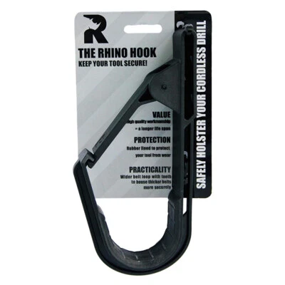 The Rhino Hook Universal Tool Belt Hook Clip Holder for Scaffolders Drill Wrench - Image 1 of 4