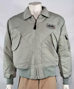 Highlander MA2 USAF Style Bomber Jacket Plain Collar Padded Silver Grey XXS-M - Picture 1 of 6