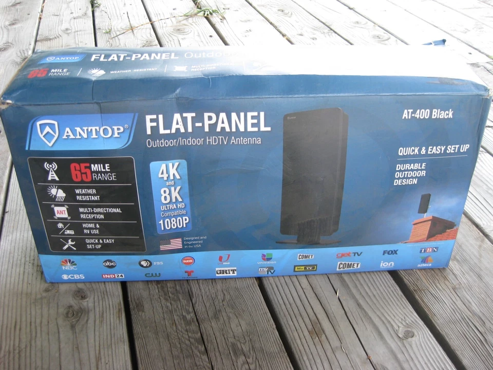 ANTOP AT-400 Black HDTV Antenna up to 65 Mile Range