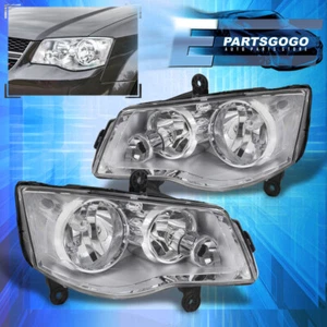 For 11-19 Grand Caravan / 08-16 Town&Country Clear Replacement Headlights Lamps - Picture 1 of 4