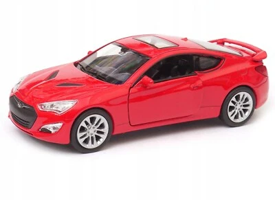WELLY DieCast 1:34 HYUNDAI GENESIS II COUPE RED New Model Car Metal in Box 1/34 - Image 1 of 4