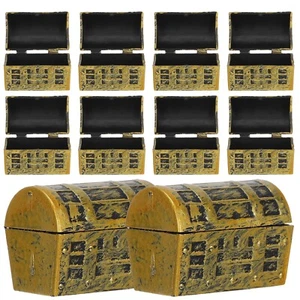 Gadpiparty 10pcs Mini Pirate Treasure Chests Plastic Chests with a Gold Finis... - Picture 1 of 7