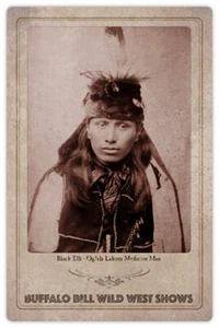 BLACK ELK SPEAKS Oglala Lakota Medicine Man Photograph Cabinet Card Vintage RP - Picture 1 of 1