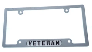 Veteran car License Plate Frame chrome plated plastic tag holder cover CP08 - Foto 1 di 3