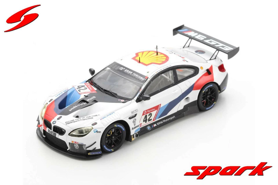 Spark 1/43 BMW M6 GT3 Team Schnitzer #42 3rd Nurburgring 24h 2020 SG682 - Immagine 1 di 1