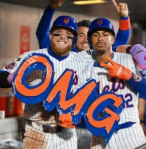 OMG LARGE size 24 inch Mets baseball 3D SIGN ART man cave NEW NY NEW York - Picture 1 of 15