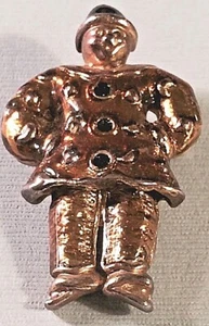 Vintage Brooch Pin Metal Clown w Hat 2" Tall - Picture 1 of 3
