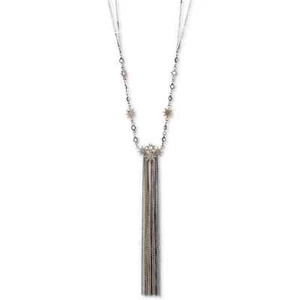 lonna & lilly zweifarbige Kristall Stern & Kette Quaste 32" Lariat Halskette (schwarz) - Bild 1 von 9