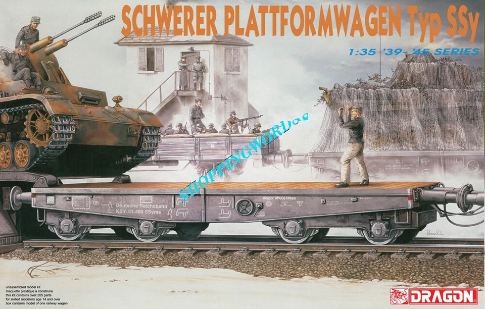 Dragon 6069 1:35 Scale SCHWERER PLATTFOR MWAGEN TYP SSY model kit - Image 1 of 1