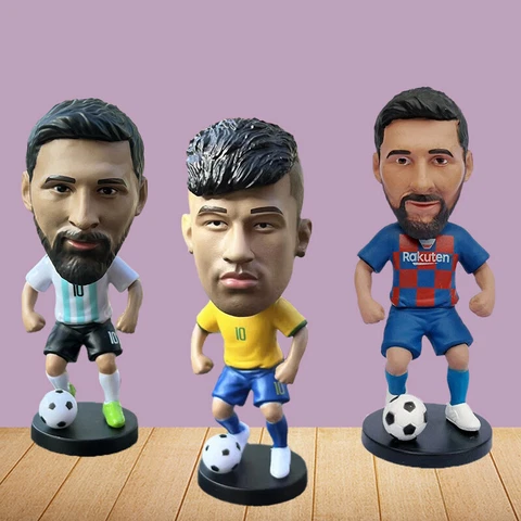 Neymar Jr Da Silva Bobblehead Figure Brazil Soccer Player Statue Neymar Doll Cover