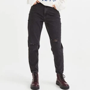 NWT H&M Black Distressed High Waist, High Ankle Jeans 9/10 Girls - Picture 1 of 4