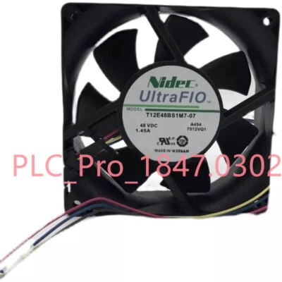 1PCS NEW Nidec T12E48BS1M7-07 48V 1.45A 120*120*38mm Cooling Fan Fast ship - Image 1 of 4