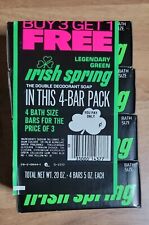 Vintage 4 Pack Irish Spring Bar Soap Legendary Green 1980's