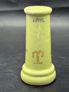 Vintage Parkcraft, cylinder yellow, April Zodiac salt shaker, USA - Picture 1 of 6