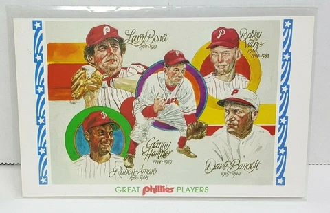 Great Players Philadelphia Phillies Vintage Postcard Cover