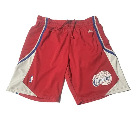 Adidas LA Los Angeles Clippers Basketball Shorts Men’s Medium Red Authentic 9” Cover