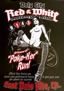 81 Hell's Angels Daly City Ca. 2ND póster anual de carrera de póquer 2007 raro - Imagen 1 de 6