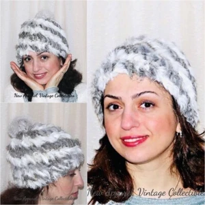Christy Damen Kaninchenfell Designer Mütze, Cold Weather Fashion Beanie, One Size - Bild 1 von 5
