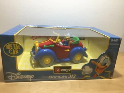 Burago BBurago Disney Donald's car Auto di Paperino 1/18 NEW - Immagine 1 di 4
