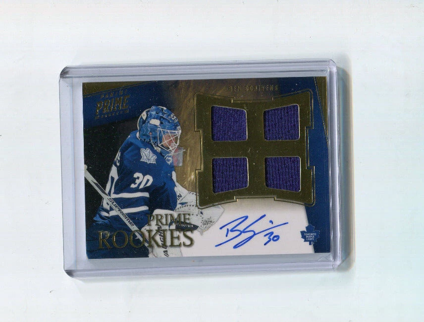 2011-12 Panini Prime Rookies Ben Scrivens Auto Rookie Quad Jersey 9/199