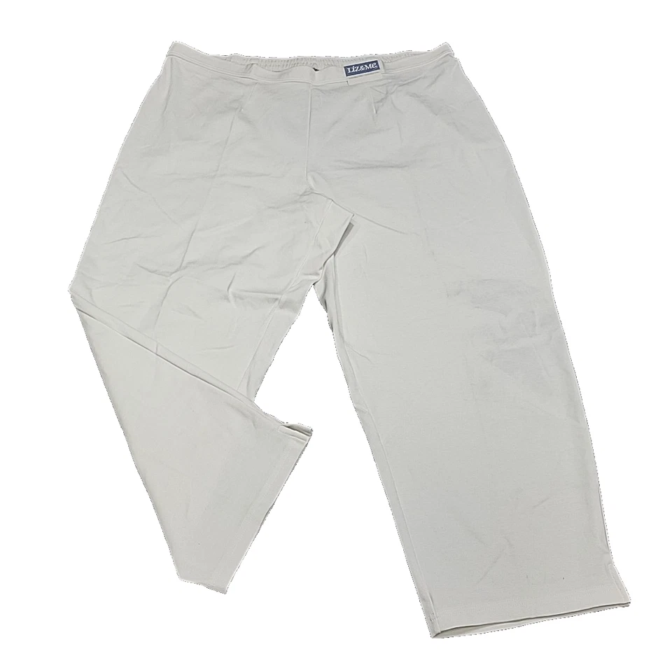 Pantalones cortos Liz and Me para mujer elegantes de uso diario 3X talla grande blancos Foto 1 de 4